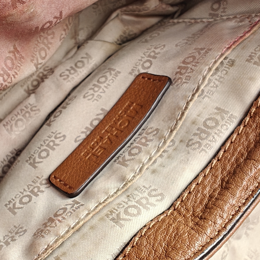Michael Kors Tan Leather Crossbody Bag - Picture 12 of 16